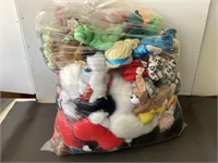 Large bag of stuffed animals