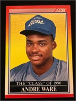 1990 Score  Andre Ware  Rookie  card #607