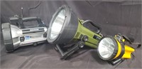 Group of spotlight flashlights