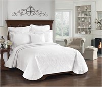 New King Charles King Bedspread Off White