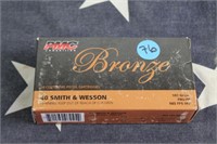 Ammo -.40  Smith & Wesson - 50 Rounds