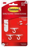 3M Polyethylene 3CT Command Ceiling Hooks, 1,