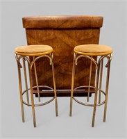 VINTAGE DRINKS BAR WITH STOOLS