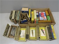 Large grouping of ammunition and fired brass in