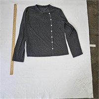 Dark Gray Long-Sleeved Shirts w/Buttons