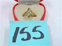 10kt Yellow Gold, 2.2gr. Sweet Diamond Ring,