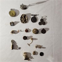 Antique pins, earrings, etc.