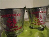 2 Metal Jerseyville Strassenfest Buckets