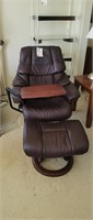 Leather Chair w/ Ottoman