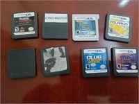 LOT OF 7 NINTENDO DS AND ONE 3DS GAME CARTRIDGES