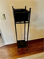 Black Tall Bamboo Plant Stand