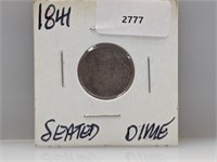 1841 90% Silv Seated Dime