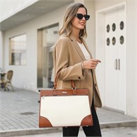 New $90 Womens Shoulder Bag15.6" White-Brown