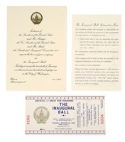 1981 Ronald Reagan Inaugural Ball Invitation