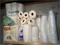 Assortment of Paper Towels, Toilet Paper,