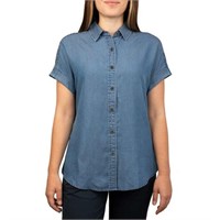 Tilley Women's MD Short Sleeve Tencel Shirt, Blue