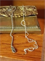 2 STERLING SILVER ITALY BRACELETS HEARTS & ROPE