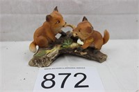Homco 1981 Foxes Figurine