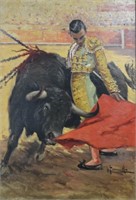 Spanish Bullfighter Painting By Joaquin Terruella