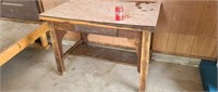 Old oak library table rough shape