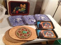 Lawrence Welk trays, & others