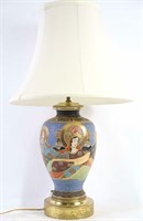 1940's CHINESE SATSUMA VASE NOW A  LAMP