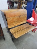 Antique School Desk - 32"t