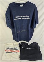 3 Funny Graphic T-shirts Size L & Xl