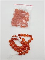 (LB) Carnelian Beads for Jewelry Making - 16"