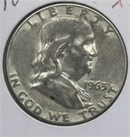 OF)  1963-d Franklin half dollar condition XF
