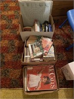 Boxes of magazines/books