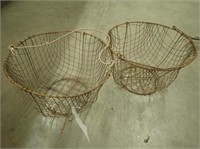 (2) Wire Egg Baskets - 14" Diameter x 9"H