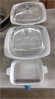 3 CORNINGWARE CASSEROLE DISHES