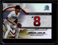 2023 Bowman Scoutsâ€™ Top 100 BTP-8 Jordan Lawlar