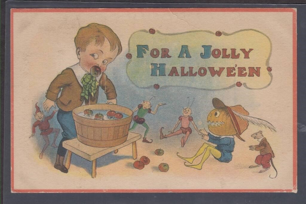 Postcard Halloween Postcard, 1913 CDS full color