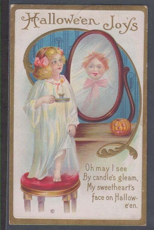 Postcard Halloween Postcard, full color & embossed