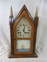 VINTAGE STEEPLE CLOCK 19.5"T X 11.25"W X 6.5"D