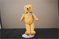 Antique Mohair Teddy Bear with Blue Bonnet