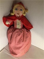 TALL TOPSY TURVY CLOTH DOLL ~ LITTLE RED RIDING HO