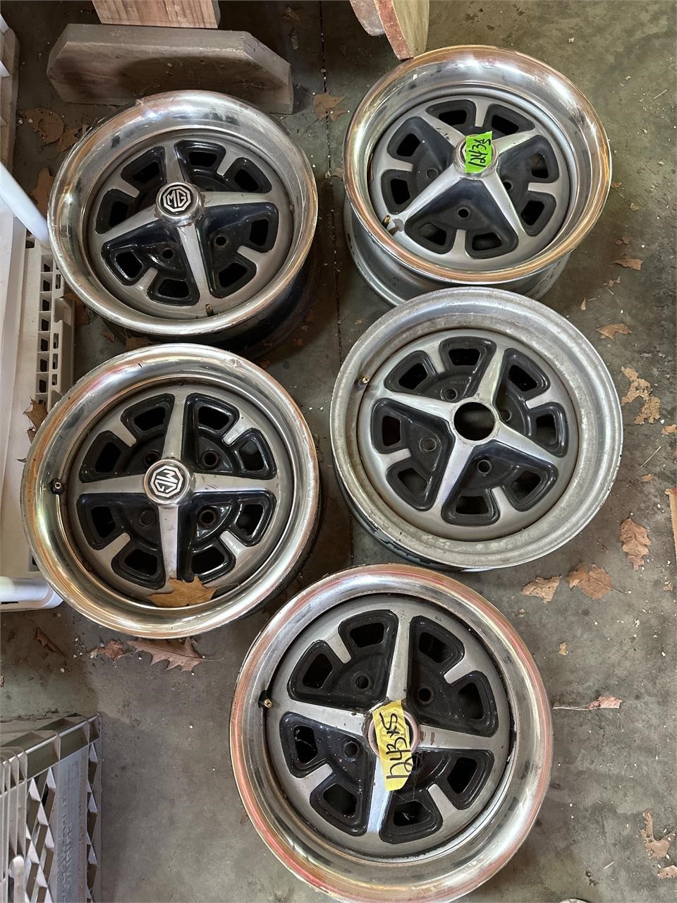 5 Steel MGB Wheels