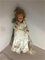 TALL VINTAGE COMPOSITION DOLL w PAINTED FACE