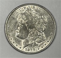 1878 Morgan Silver $1 7 TF Rev of '79 AU