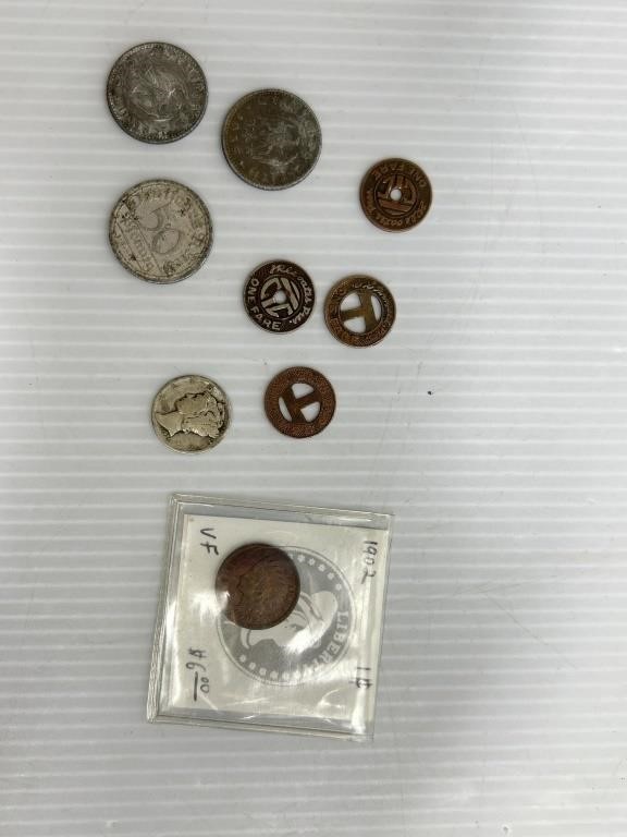 Coins, Silver Dime, and More