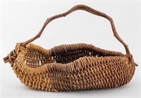 Americana Folk Art Hand-Woven Basket