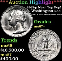 ***Auction Highlight*** 1965-p Washington Quarter