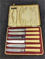 6 Joseph Elliot & Sons Celluloid Handed Knives