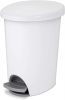 Gallon/9.8 Liter Ultra StepOn Wastebasket, White