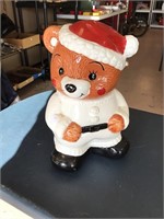 Christmas Bear Cookie Jar