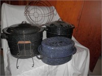 Canning items-2 lg. granite canners