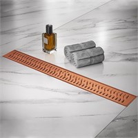 Linear Shower Drain 24 inch Rose Gold